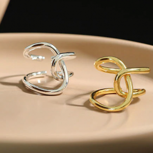 Anillo "Asimétrico de nudo", plata 925