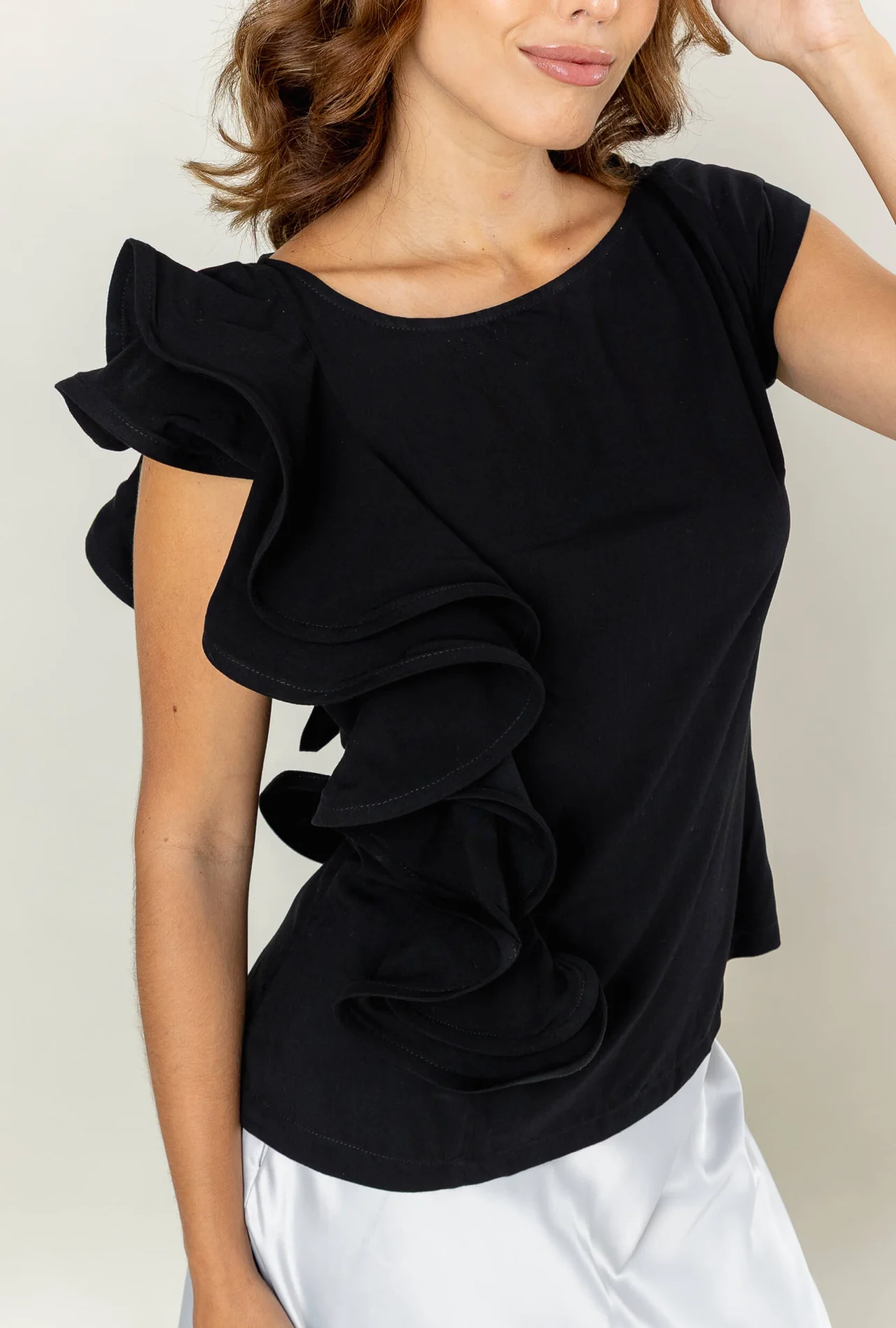 Blusa De Seda Azul Navy - Imagen 2