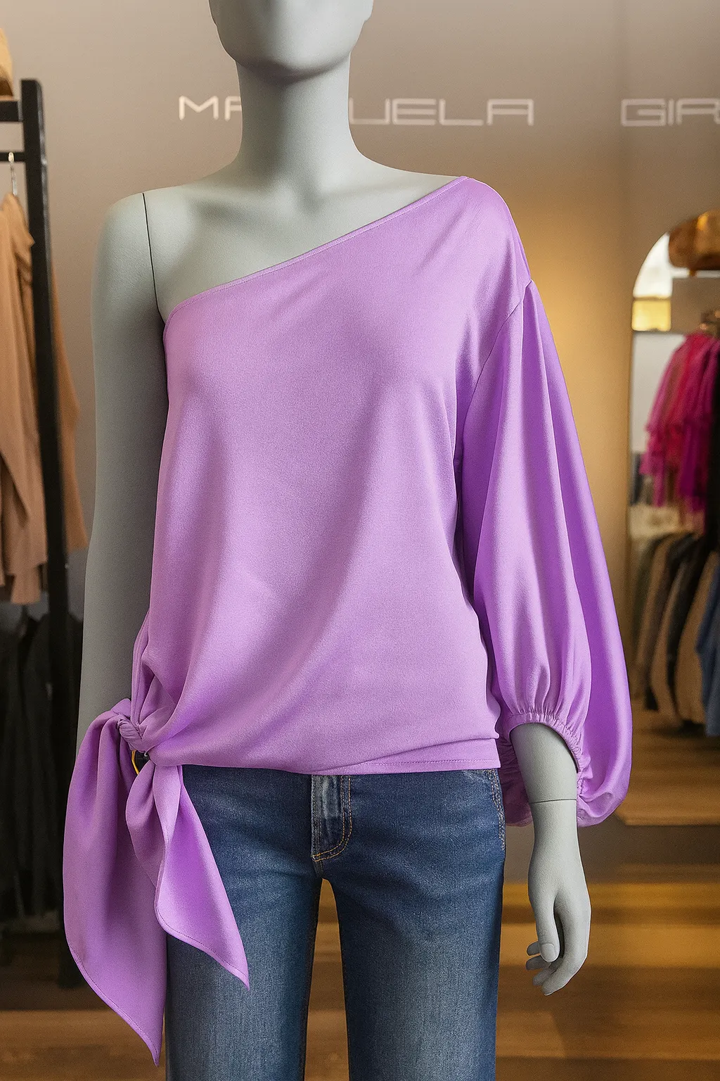 Blusa De Seda Lila