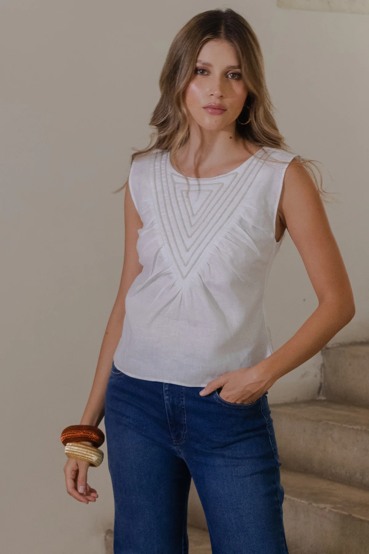 Blusa Florida Blanca - Imagen 3