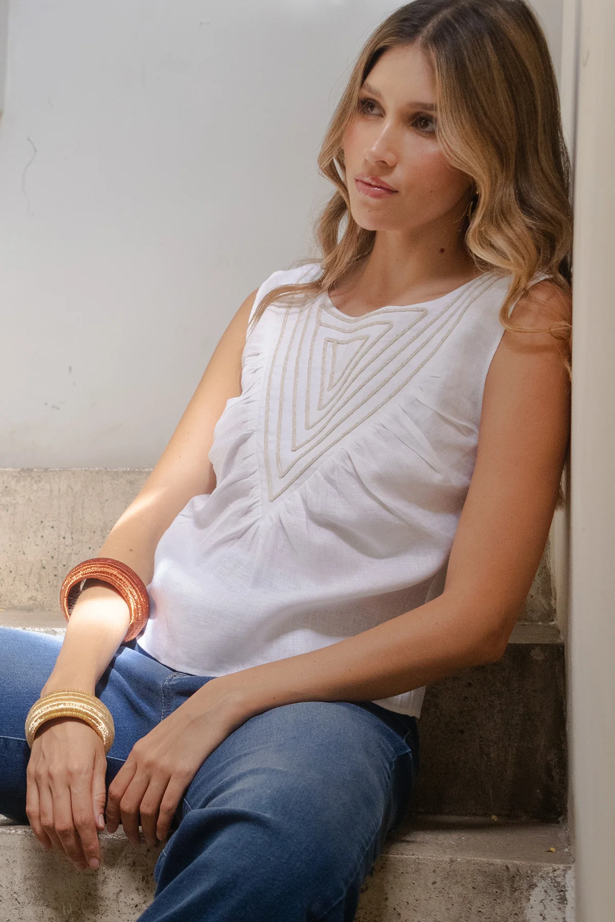 Blusa Florida Blanca - Imagen 4