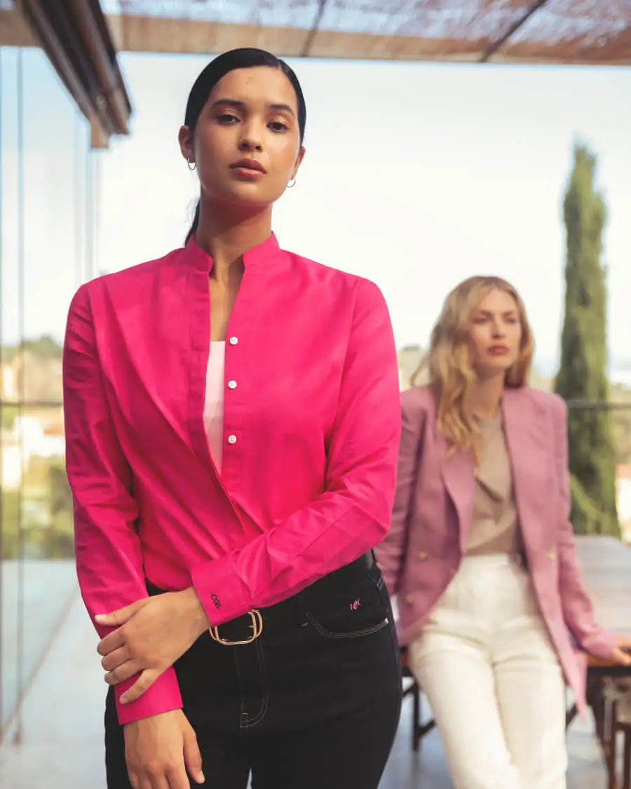 Camisa Fucsia Con Tabletas