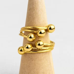 Anillo Dorado 6 Esferas